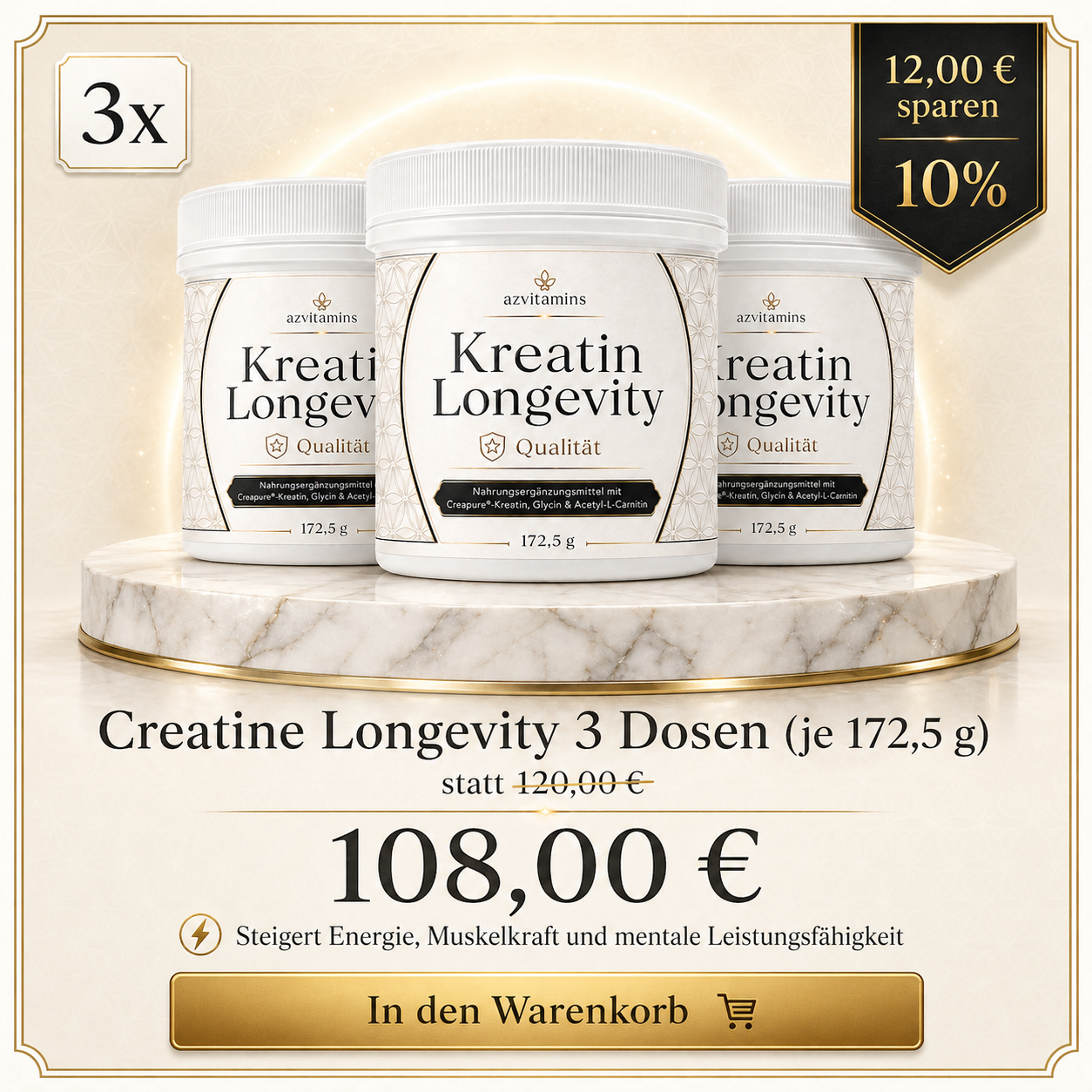 3 Dosen Kreatin Longevity